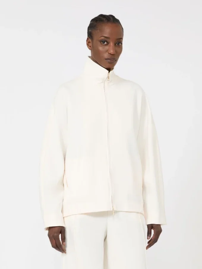 Soft scuba jersey jacket, ivory Soft scuba jersey jacket, ivory
