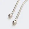 Sphere-detail metal necklace, palladium