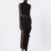 Sportmax monogram belt with buckle, black