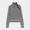 Stockinette-stitched cashmere polo-neck sweater, ultramarine Stockinette-stitched cashmere polo-neck sweater, ultramarine
