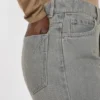 Straight-fit denim trousers, black
