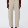 Stretch bull denim trousers, natural
