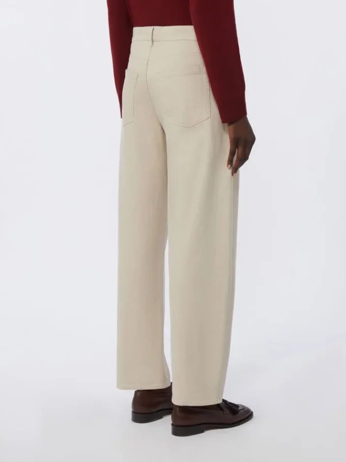 Stretch bull denim trousers, natural