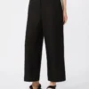 Stretch cotton and linen trousers, black Stretch cotton and linen trousers, black