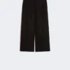 Stretch cotton and linen trousers, black Stretch cotton and linen trousers, black