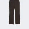 Stretch cotton and viscose trousers, dark green