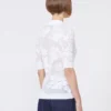 Stretch cotton polo shirt, white