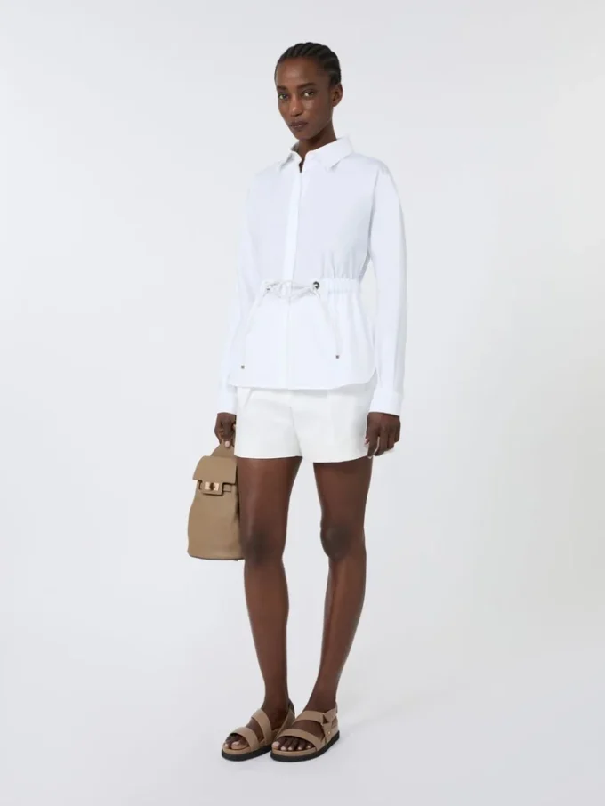 Cotton poplin shirt, optical white
