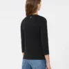 Stretch cotton t-shirt, black