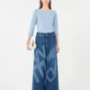 Stretch cotton t-shirt, light blue