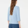 Stretch cotton t-shirt, light blue
