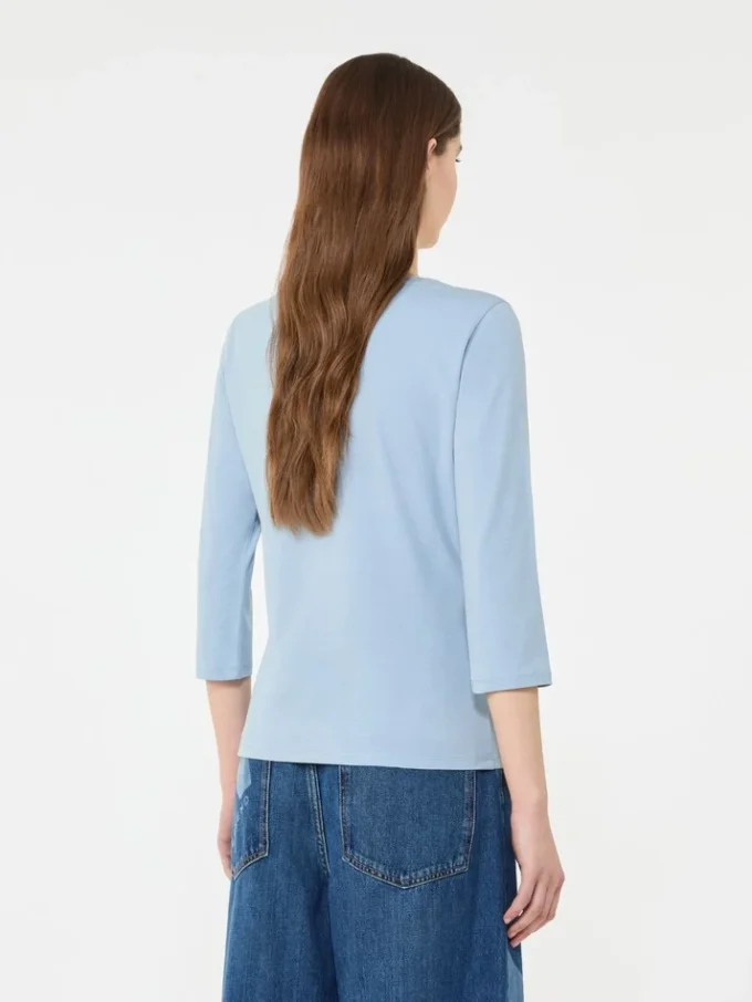 Stretch cotton t-shirt, light blue