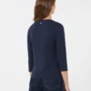 Stretch cotton t-shirt, navy