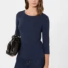 Stretch cotton t-shirt, navy