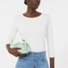 Stretch cotton t-shirt, white