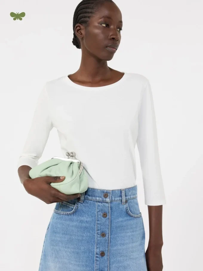 Stretch cotton t-shirt, white