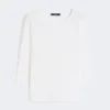Stretch cotton t-shirt, white