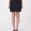 Stretch gabardine mini skirt, black