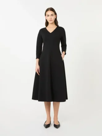 Stretch jersey dress, black Stretch jersey dress, black