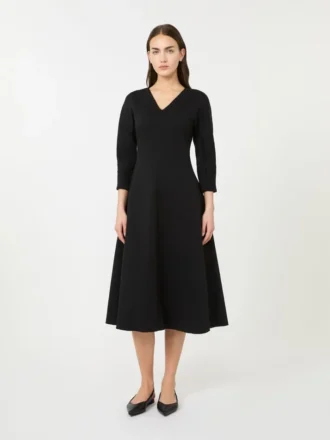Stretch jersey dress, black Stretch jersey dress, black