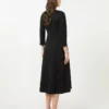 Stretch jersey dress, black