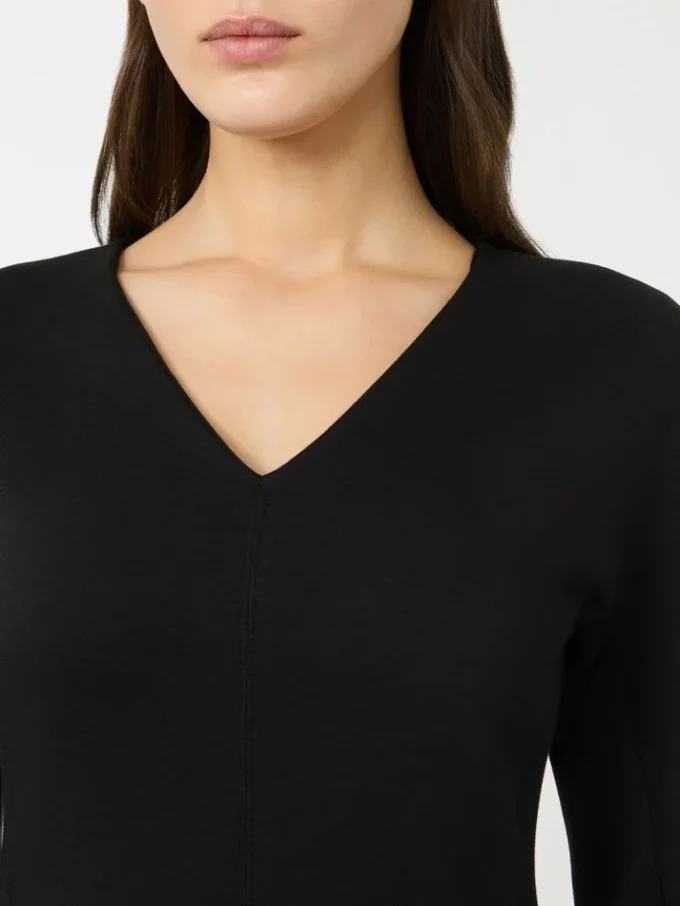 Stretch jersey dress, black