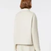 Stretch linen and cotton jacket, ivory Stretch linen and cotton jacket, ivory