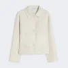Stretch linen and cotton jacket, ivory Stretch linen and cotton jacket, ivory