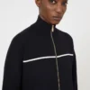 Stretch viscose boxy cardigan, navy