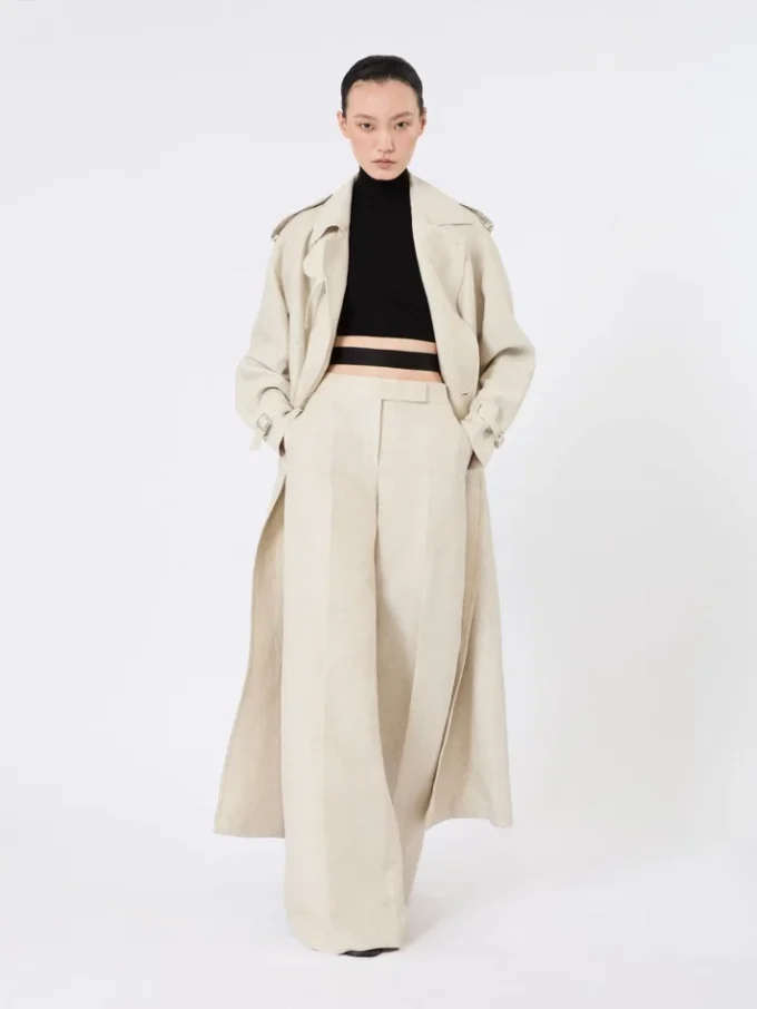 Stretch viscose cropped turtleneck, black