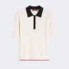 Stretch viscose jumper, white blue