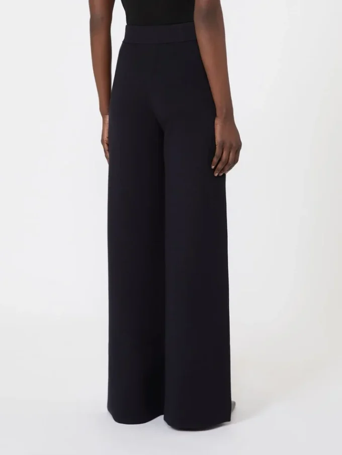 Stretch viscose trousers, navy