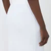 Stretch viscose yarn sheath dress, optical white