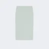 Stretch viscose yarn sheath dress, sage green