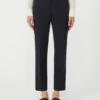 Stretch wool cigarette trousers, navy Stretch wool cigarette trousers, navy