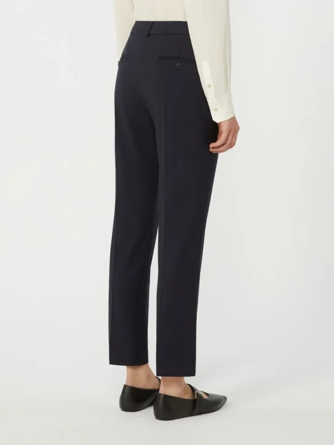 Stretch wool cigarette trousers, navy Stretch wool cigarette trousers, navy
