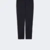Stretch wool cigarette trousers, navy Stretch wool cigarette trousers, navy