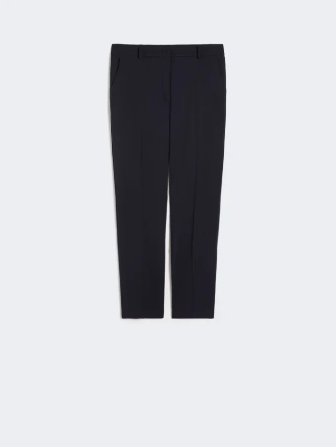 Stretch wool cigarette trousers, navy Stretch wool cigarette trousers, navy