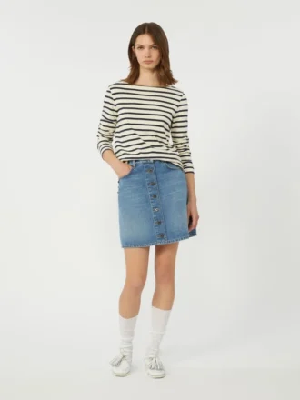 Striped cotton t-shirt, ivory Striped cotton t-shirt, ivory