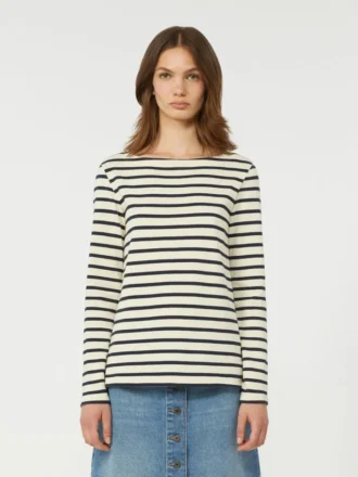 Striped cotton t-shirt, ivory Striped cotton t-shirt, ivory