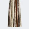 Striped crepe de chine trousers, brick red Striped crepe de chine trousers, brick red