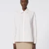 Striped poplin shirt, pink