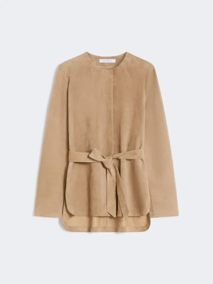 Suede jacket, hazelnut brown