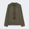 Technical cotton jersey sweatshirt, kaki