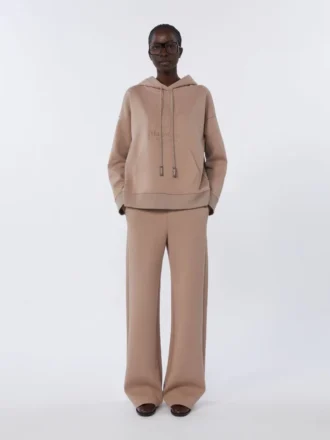 Wide-fit jersey trousers, pink