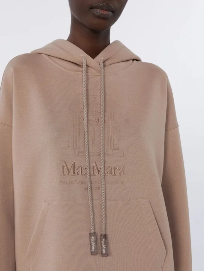 Technical cotton jersey sweatshirt, pink