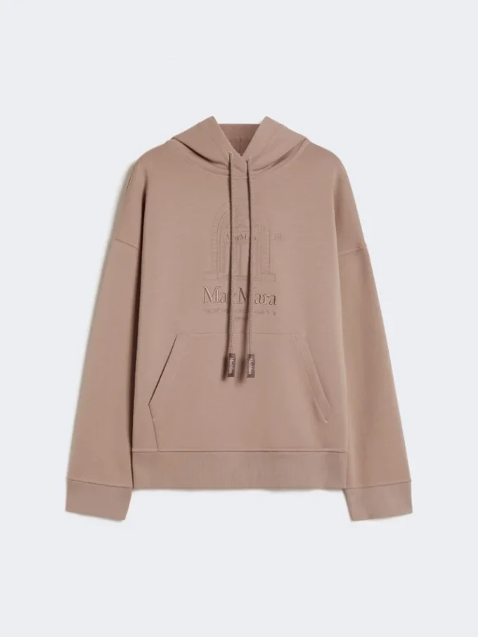 Technical cotton jersey sweatshirt, pink