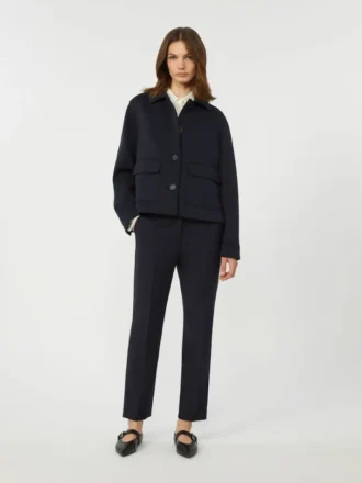 Technical jersey jacket, navy