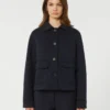 Technical jersey jacket, navy
