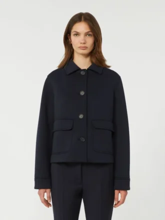 Technical jersey jacket, navy